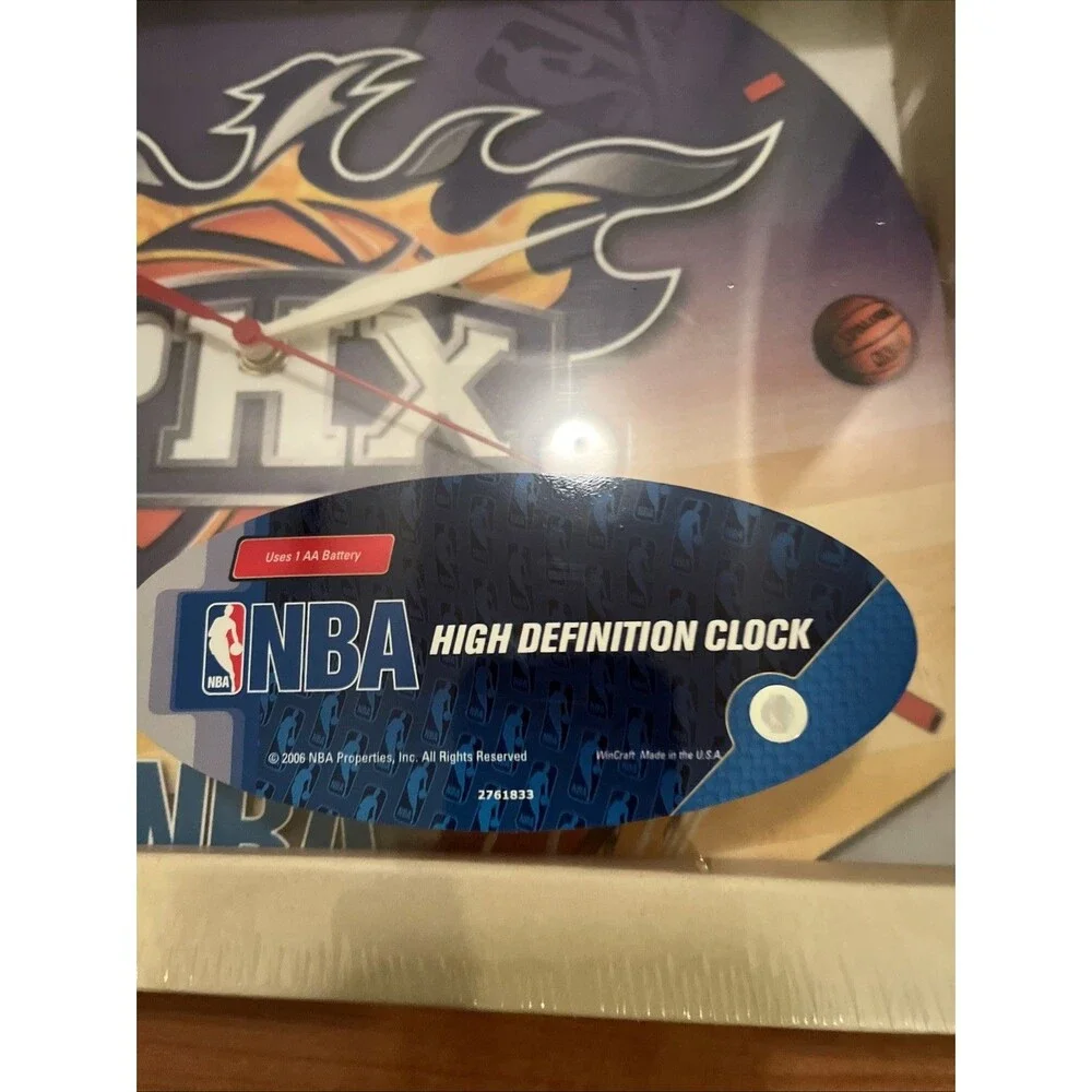 Phoenix PHX Suns Wall High Definition Wall Clock NBA WinCraft Multi-Color